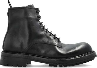 Dolce & Gabbana Stivali Stringati In Pelle-Uomo