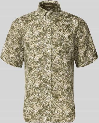 Fynch-Hatton Fynch-Hatton Slim Fit Leinenhemd mit Button-Down-Kragen in Hellgruen, Gr&ouml;&szlig;e 3XL