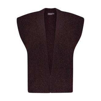 Geisha Gebreide Gilet - Dames - Truien - Paars - Maat: XL Wol