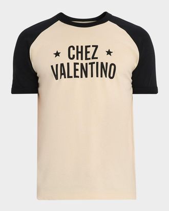 Valentino Garavani Mens Cotton Chez Valentino Raglan Sleeve T-Shirt