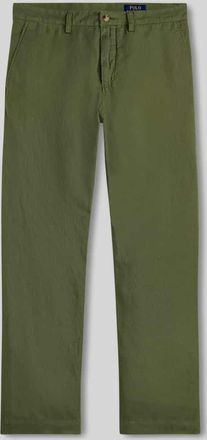 Polo Ralph Lauren Chino aus Leinen-Baumwoll-Mix in Oliv, Gr&ouml;&szlig;e 30/32
