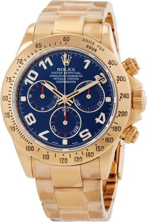Rolex Pre-owned Rolex Daytona Chronograph Automatic Chronometer Blue Dial Mens Watch 116528-0037