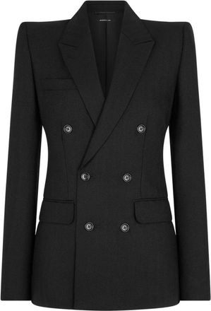 Tom Ford Double-Breasted Tailored Jacket - Dames - Blazers - Zwart - S - Wol - Jassen