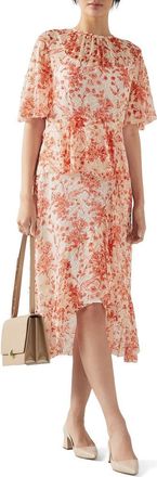 L.k. Bennett Thea Toile A-Line Dress in Ivory/Red at Nordstrom Rack, Size 12 Us / 16 Uk