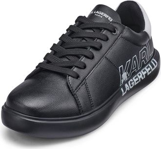 Karl Lagerfeld Leather Low Top Sneaker in Black at Nordstrom Rack, Size 10.5