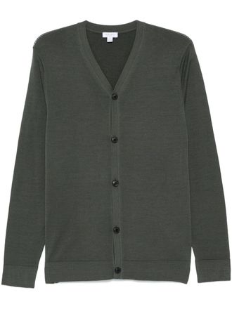 Sunspel merino-wool cardigan - men - Merino - S - Green