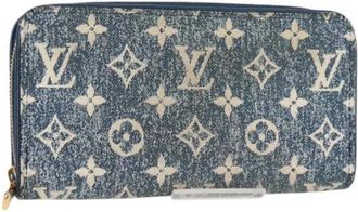 Louis Vuitton Pre-owned Denim wallets - Dames - Vintage Accessoires - Blauw - ONE Size - Denim - Vintage