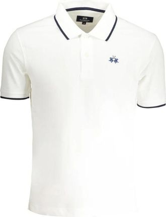 La Martina Witte Katoenen Heren Polo Shirt - Heren - Polos - Wit - XL - Katoen - Tops