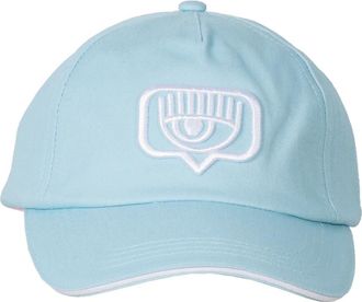 Chiara Ferragni Eyelike Cap - Dames - Petten - Blauw - ONE Size - Katoen - Accessoires