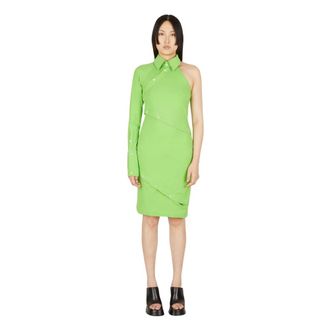 Ninamounah Shirt Dresses, female, Green, Size: XS Dragon Button Dress