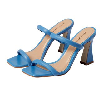 Massimo Matteo Christie Heeled Sandal Denim MM-467003-079 Womens