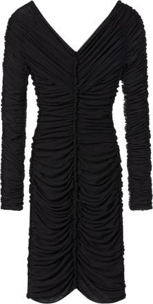 AZ FACTORY Ruched Off-Shoulder Dress - Dames - Korte kleedjes - Zwart - S - Polyester - Kleedjes