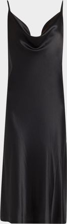 Christine Lingerie Sleeveless Cowl-Neck Silk Nightgown