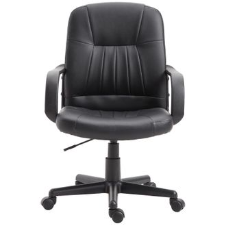Vinsetto Vinsetto - Sedia Da Ufficio Girevole Ed Ergonomica Con Altezza Regolabile Nero