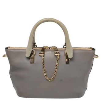 Chlo&eacute; Pre-owned Leather totes - Dames - Vintage Shopper - Grijs - ONE Size - Tweed - Vintage