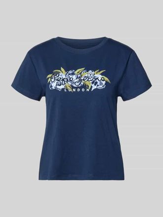 Pepe Jeans London Regular Fit T-Shirt aus reiner Baumwolle Modell MAHINA in Dunkelblau, Gr&ouml;&szlig;e XL