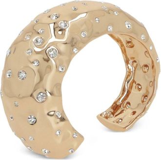 Self Portrait Mottled Gold Crystal Bangle
