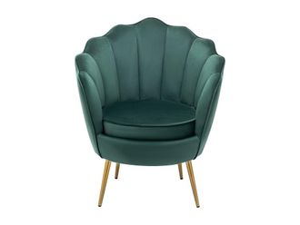 VENTE-UNIQUE.COM Sill&oacute;n cl&aacute;sico terciopelo verde