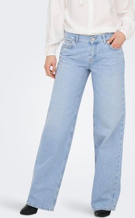 Only Low-rise-Jeans ONLY ONLBRENDA LOW WIDE DNM CRO045, Damen, Gr. XL, L&auml;nge 30, light blau bleached denim, Denim/Jeans, Obermaterial: 100% Baumwolle, unif