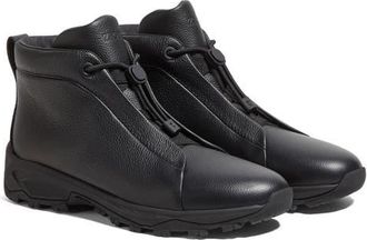 Ermenegildo Zegna Triple Stitch Vetta High Top Sneaker in Black at Nordstrom, Size 11.5Us