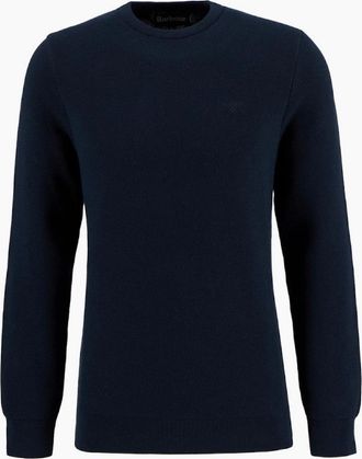 Barbour Mens Barbour Honeycomb Crew Neck Sweater NY91 Navy - Size: 44