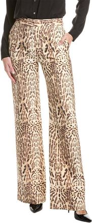 Adam Lippes Pintuck Wide Leg Wool Trouser