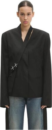 Heliot Emil Wool Blend Blazer - Dames - Blazers - Zwart - XS - Wol - Jassen