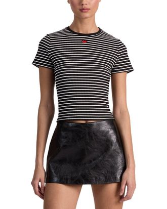 Alice & Olivia Alice + Olivia Cindy Cropped Tee