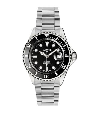 Gevril Group Mens Wall Street 4850A Swiss Automatic, SW220 Stainless Steel Luminous Date Watch - Silver - One Size