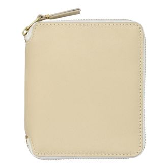 Comme Des Gar&ccedil;ons Vertical Zip Around Leather Wallet - unisex - Comme des Gar&ccedil;ons - Wallets & Cardholders - Beige - ONE SIZE - Accessories