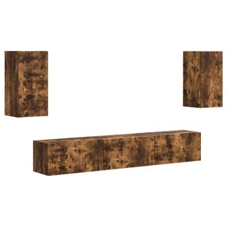 vidaXL Conjunto De Mueble De Tv 5 Pcs Roble Ahumado Vidaxl