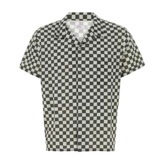ERL Katoen Linnen Bedrukte Shirt - Heren - Korte mouwen Overhemden - Veelkleurig - L - Katoen - Overhemden