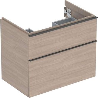 Keramag Geberit Icon Mueble Bajo Lavabo, 2 Cajones, 74x61,5x47,6 Cm