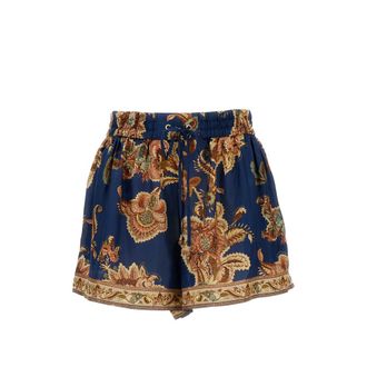 Zimmermann Aster Printed Silk Shorts