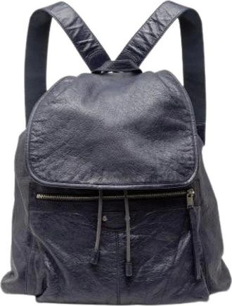 Balenciaga Pre-owned Backpacks, female, Blue, Size: ONE SIZE Pre-owned The Traveler Backpack