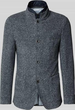 Roy Robson Slim Fit Sakko mit Stehkragen und Brusttasche in Blau, Größe 26