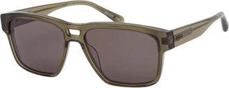 Barbour Oversized Square Zonnebril - Heren - Zonnebrillen - Groen - 58 MM - Accessoires