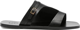 ATP Atelier Varna Sandal met Gesp - Dames - Sandalen - Zwart - 36 EU - Leer - Schoenen