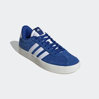 adidas Sneaker ADIDAS SPORTSWEAR VL COURT 3.0, Damen, Gr. 44,5, weiss (royal blau, cloud wei&szlig;, sanftes wei&szlig;), Leder, Synthetik, Schuhe Sneaker, inspiriert vo