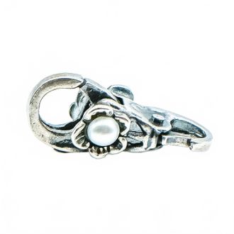 Trollbeads Womens Flower Pearl Lock Clasp In Silver