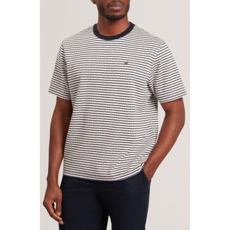 Ted Baker Vexrin Stripe Cotton T-Shirt in Navy at Nordstrom, Size 4
