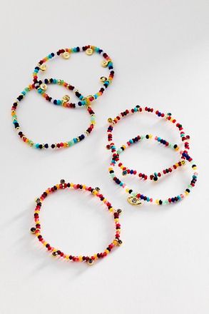 BaubleBar Indya Evil Eye Layered Bracelets, Set of 5