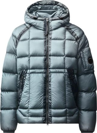 C.P. Company D.d. Shell Down Jacket met Capuchon - Heren - Winterjassen - Blauw - L - Nylon - Jassen