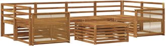 vidaXL Conjunto De Sof&aacute;s De Exterior 7 Uds. Natural Vidaxl