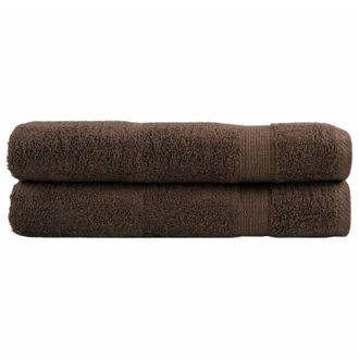 vidaXL Toallas Premium Solund 2 Unidades Marr&oacute;n 100x200 Cm 600 Gsm Vidaxl