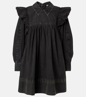 Ganni Ruffled cotton minidress