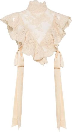 Zimmermann Luna Lace Ruffled Top