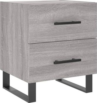 vidaXL Vidaxl - Bedside Cabinet Grey Sonoma 40x35x47.5 cm Engineered Wood