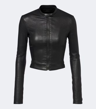 Gucci Cropped leather jacket