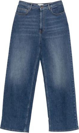 Fabiana Filippi Wijde Pijpen Jeans - Dames - Regular Fit Jeans - Blauw - S - Denim - Jeans